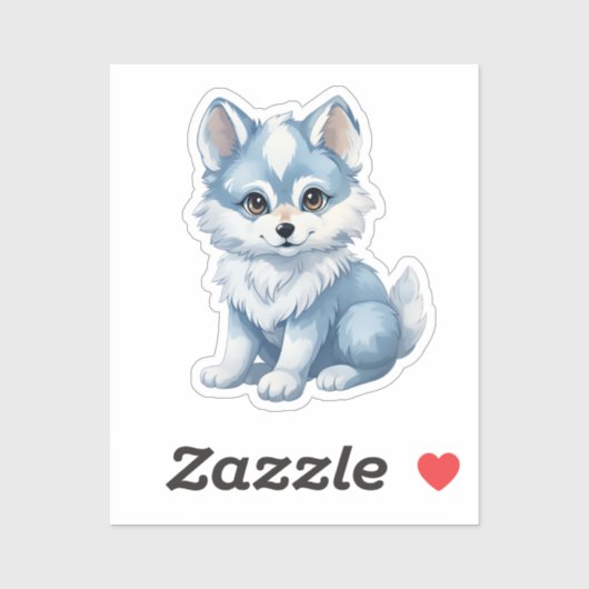 Cartoon wolf sticker (Vel)