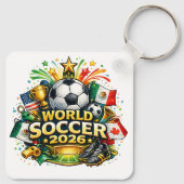 Cartoon World Soccer 2026 Sleutelhanger (Achterkant)