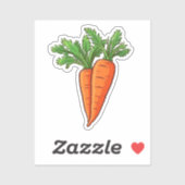 Cartoon wortel sticker (Vel)