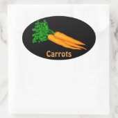 Cartoon Wortelen eten leuk sticker (Tas)