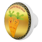 Cartoon wratten met grote ogen en een glimlach om keramische knop (Rechts)