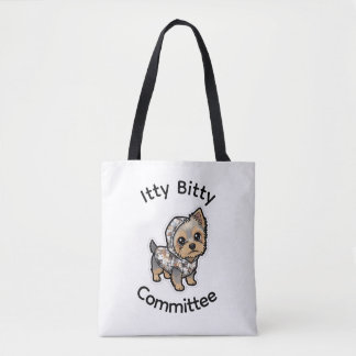 Cartoon yorkie boodschappentas draagtas