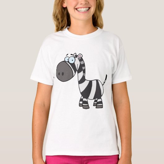 Cartoon Zebra T-shirt (Voorkant)