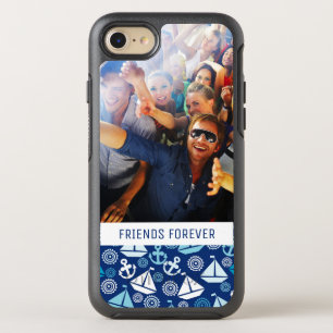 Cartoon Zeilboten Patroon   Uw Foto & Tekst OtterBox Symmetry iPhone 8/7 Hoesje
