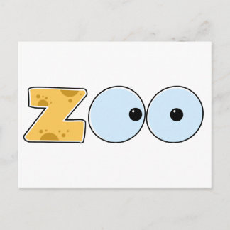Cartoon ZOO-tekst Briefkaart