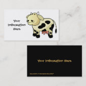 Cartoon ZuivelKoe Visitekaartjes (Voorkant / Achterkant)