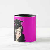 Cartooneske GRADUATE Cadeau Indisch meisje Mok (Midden)