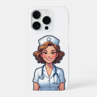 Cartooneske verpleegster – Schattige medische held iPhone 16 Pro Hoesje