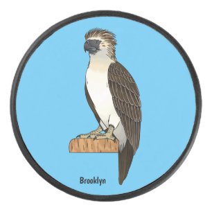 Cartoonillustratie van Filipijnse adelaar Hockey Puck