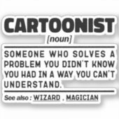 Cartoonist Noun Definition Sarcastische Gezegden G Sticker (Voorkant)