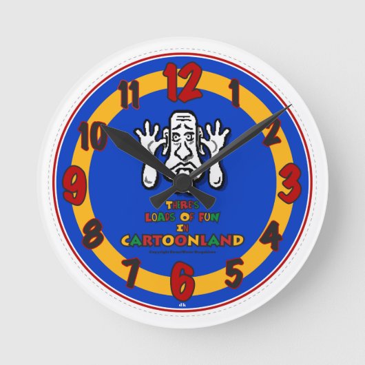 CARTOONLAND CLOCK RONDE KLOK (Voorkant)