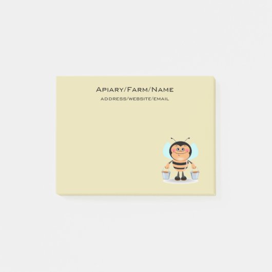 Cartoons bietenkappen voor honing Gepersonaliseerd Post-it® Notes (Voorkant)