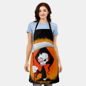 Cartoons flesje schort (Gedragen)