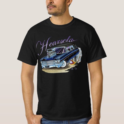 cartoons gestileerd in 1963 Cadillac Hearse T-Shir T-shirt (Voorkant)