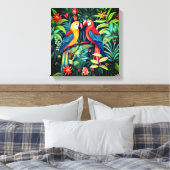 Cartoons in Oerwoud kunst Canvas Afdruk (Insitu (Slaapkamer))