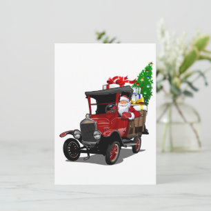 Cartoons Kersttruck Feestdagenkaart