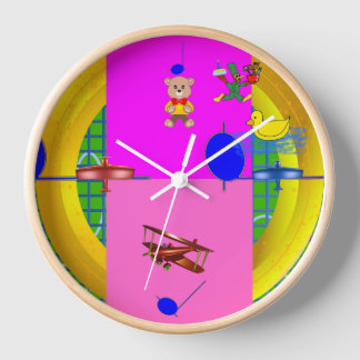 Cartoons op PinkWall Klok, 8" Ronde Acryl Klok