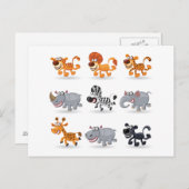 Cartoons set 1 briefkaart (Voorkant / Achterkant)