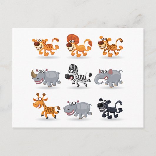 Cartoons set 1 briefkaart (Voorkant)