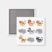 Cartoons set 1 magneet (Voorkant / Achterkant)