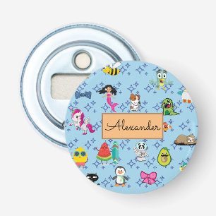 Cartoons sparren kinder cartoons button flesopener