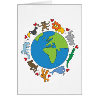 Cartoons van van de wereld die van de vrede en li