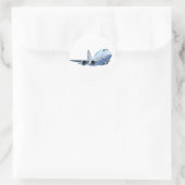 Cartoons vlak ronde sticker (Tas)