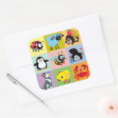cartoons voor kinderen vierkante sticker (Envelop)