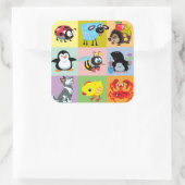 cartoons voor kinderen vierkante sticker (Tas)