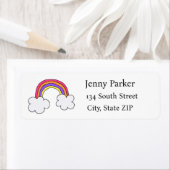 Cartoony Arc-en-ciel Étiquettes d'adresse de retou (En situation)