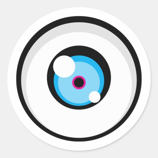 Cartoony Eye 03 Sticker (Voorkant)