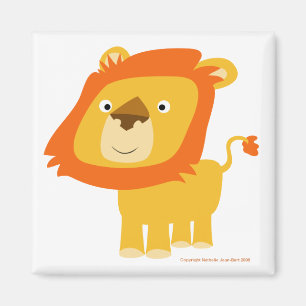 Cartoony lion magnet magneet