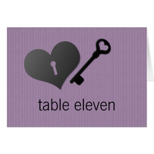 Cartouche Lilac et carte de table (Devant horizontal)