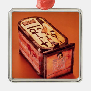 Cartouchvormige doos metalen ornament