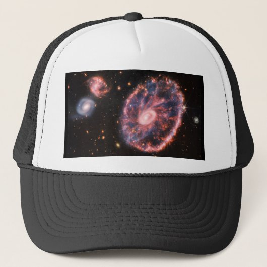 Cartwheel Galaxy JWST James Webb Space Telescope Trucker Pet (Voorkant)