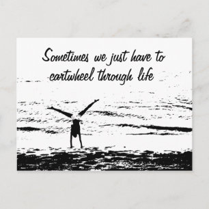 Cartwheel met Inspirerend Quote Briefkaart