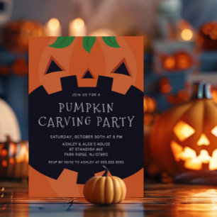 Carve & Celebrate Halloween Invitation