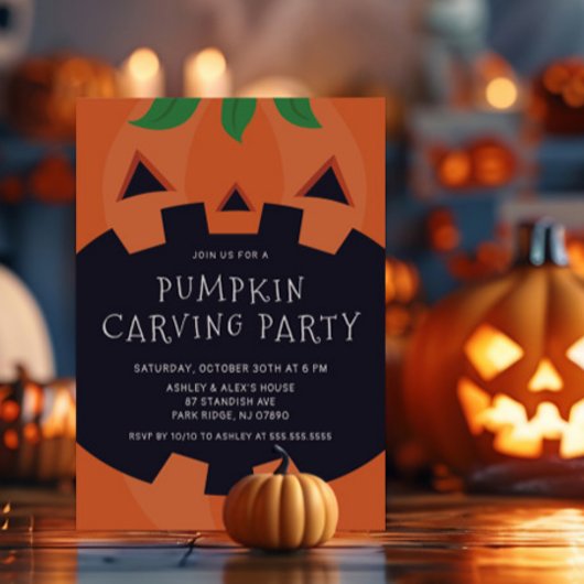 Carve & Celebrate Halloween Invitation