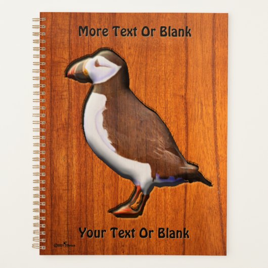Carved Atlantic Puffin Planner (Voorkant)