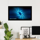 Carved Blue Star Poster (Thuiskantoor)