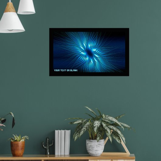 Carved Blue Star Poster (Woonkamer 1)