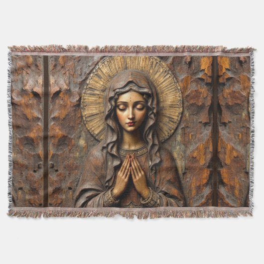 Carved Devotion  Wooden Mary Deken (Voorkant)