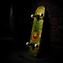 Carved Halloween Pineapple Skateboard