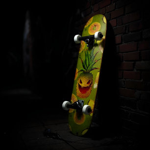 Carved Halloween Pineapple Skateboard
