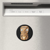 Carved Maori Tiki Face Thunder_Cove Magneet (Insitu (Vaatwasser))