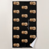 Carved Maori Tiki Face Thunder_Cove Strandlaken (Voorkant)