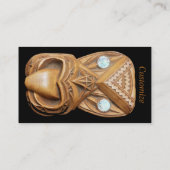 Carved Maori Tiki Face Thunder_Cove Visitekaartje (Achterkant)