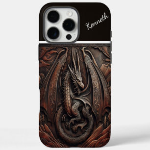 Carved Mountain Dragon iPhone 16 Pro Max Hoesje