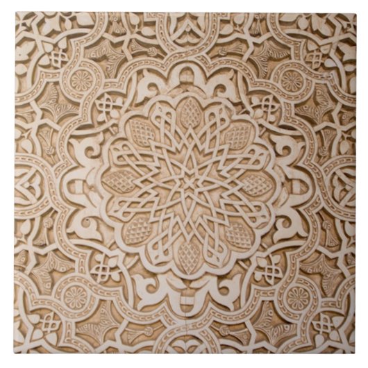 Carved Pattern Tile Tegeltje (Voorkant)