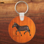 Carved Polka Dot Zebra Sleutelhanger (Voorkant)